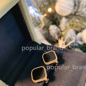 Klassisk fyra bladklöver örhänge för kvinnor rostfritt stål öronspänne örhängen designer smycken