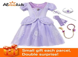 Mädchenkleid Hochzeit Prinzessin Sofia Kostüm Cartoon Cosplay -Party Ballkleid Kinder Kinder039s Tag Geschenkkleidung Fülle Robe ZL 0923622958