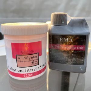 Liquidi da 120 ml di polvere acrilico per un chiodo professionale esteso costruttore di intaglio esteso immersione in polvere ema a polvere ema monomero chioda del monomero