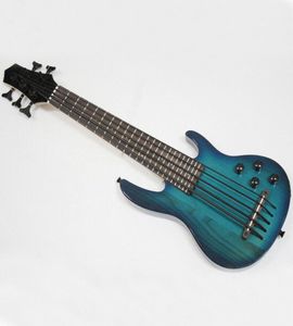 Mini 5String ukulele Electric Bass em Blue Light0123455619217