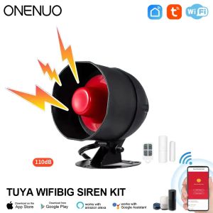 キットonenuo tuya wifi alarm sirenラウドサウンドスピーカーキットワイヤレスアラームシステムホームアラームサイレンセキュリティ保護システム