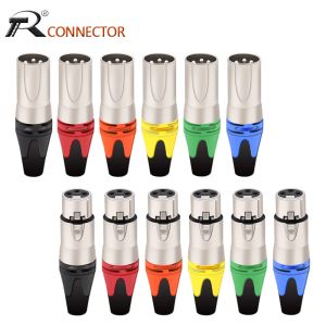 Kontroller 20st/10 Sets 3 Pin XLR Kvinnlig Jack Male Plug Professional 3 Pole XLR Socket Plug Microphone Cable Terminal Wire Connector Sier