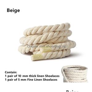 Ювелирные изделия для обуви аксессуары 2 setset tali sepatu katun tenun linen diy hijau kanvas rendah atas pria wanita dropship 230425 Drop de dhhpw