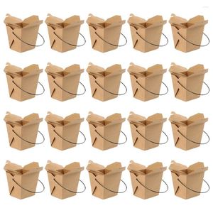 Nehmen Sie Container 20 PCs tragbare Takeaway Box Food French Pommes Fried Chicken Packing Paper Boxen
