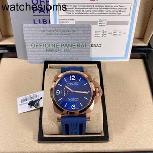 Panerass Watch Designer Herrmode för män Mekanisk arbetsstorlek VR 46 mm Comparators äkta bilsystem Italien Sport armbandsurstil