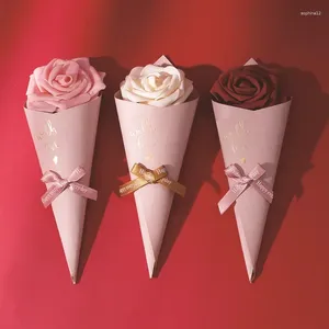 Wrap gol Creative Ice Candy Box Box Cone da fiori per matrimoni europei