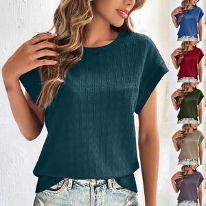 Женские футболки Tops Fashion Summer Womens Womens Cotton Dluse рубашка с длинным рукавом тонкие женщины активны.