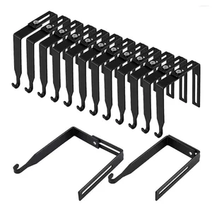 Hooks 12Pcs Adjustable Cubicle Hangers Metal For Hanging Over The Door Mirror Partition Hanger Set