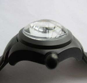 42mm Bubble Watch Cool Design Curve Glass Graveier Männer Watch Herren Armbandwatch Collector wasserdichte automatische mechanische Uhren6898280