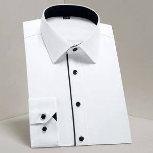 Erkek Yarı Renk Eşleşen Uzun Kollu Elbise Gömlek Rahat Normal Uyum Düğmesi Up İş Aktiviteleri İçin Klasik Gömlekler 240322