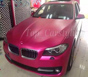 Matte Metallic Pink Vinyl Car Wrap Plam для стиля автомобильных автомобилей с воздушным выпуском Matt Chrome Pink Car Sticker 152x20M Roll 5x67f5686437