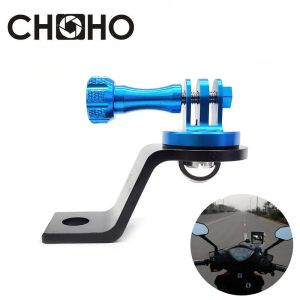 Cameras For Gopro Accessories Aluminum bracket CNC Mount Motorcycle rearview mirror Ride Long Screw For Go Pro Hero 9 10 SJCAM Xiaomi Yi