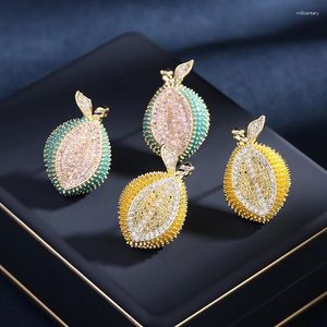 Brincos de manuseio Francês Moda Francesa Durian Durian for Girls Summer Summer Fresh Stud Earings Cubic Zirconia Jóias