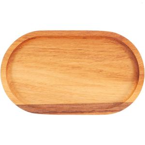 Teller Ovales Tablett servieren Holzfrüchte Dekor Dessert kleine Schlüssel dekorative Desktop Einfache Form Holzkind