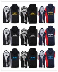 winter hoody Aeroflot Russian Airline print Men women Warm Thicken Hoodies autumn clothes sweatshirts Zipper jacket fleece hoodie 9399611