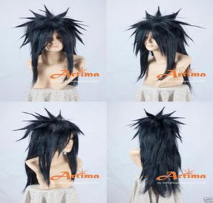 Naruto Uchiha Madara Black Long Anime Cosplay Costume Wig016102499