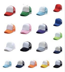 Sublimation Blind Cap Colorblock Hat Caps Mesh Cap Advertising Custom Logo DIY Thermal Transfer Ball Cap Erwachsener Kinder Patchwork Viso8513318