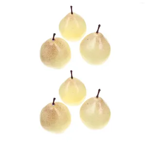 Decoração de festa 6 PCs simulou Sydney Desktop Fake Pear Childrens Toys Gold Multifunction Fruit PO Supply Poly Dragon Mini