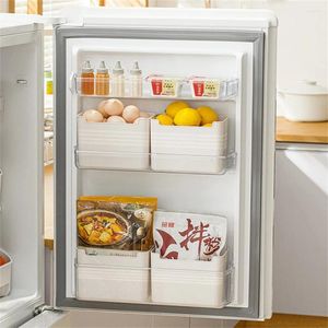 Storage Bottles White And Green Basket High Quality Pantry Kitchen Organizer Refrigerator Box Fridge Materials