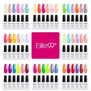 Guns Elite99 6st/Lot Shiny Gel Polish Set Soak Off UV LED Gel Polish Colors Set Manicure 10 ml Aron Nail Polishes Lacquer Kit