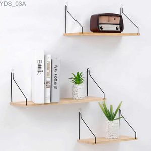 Other Home Decor Nordic display rack decoration wall mounted shelf with metal bracket modern multi-functional balcony restaurant yq240408