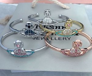 Western Empress Dowager Sparkling Crown Planet Women's High Grade Diamond Armband