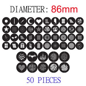 Accessories 50pcs 86mm 2022 new Gobo Kits Masks Live Photography Partner Projection Shadow Pattern Set Props Magazine Cover Theme