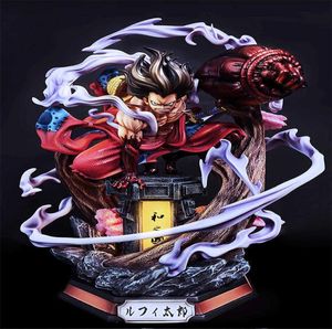 Huiya01 38 см. Аниме фигура One Piece Luffy Battle GK Statea PVC Фигура Gk Luffy Cegrine Comeletbure Collectable Model Toys Figure Gift 1047021