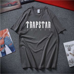 2024 Erkek Trapstar T Shirt Tasarımcı Erkek Kadın Pamuk Tee Baskı T-Shirt Yaz Moda Siyah Spor Giyim Marka Sweatshirt Giyim