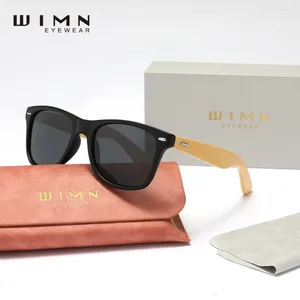 Óculos de sol Wimn Bambu de quadro completo para homens polarizados UV400 Mulheres óculos de madeira de alta qualidade Driving Sports Eyewear