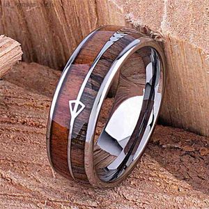 Кластерные кольца роскошные ювелирные аксессуары 8 -мм мужское кольцо из нержавеющей стали коа