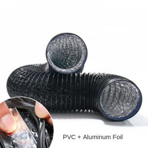 CPUs 1,53m de exaustor tubo de exaustão PVC Alumínio flexível Ventilação de ar flexível Tubo de exaustor para a cozinha Acessórios para extrator de ar ventilador de mangueira de ventilação de ventilação