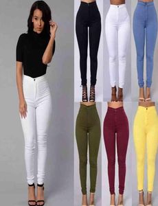 FT0711 Jeans de moda Candy Color calça apenas mulheres magras na cintura alta em estoque1660322