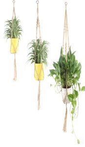 Jute Rope Macrame Hanging Planter Holder Basket Wall Art Vintageinspired Plant Hanger for Plant Pot Indoor Outdoor Home Decoratio2665735