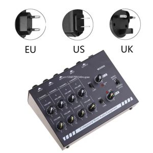 Аксессуары Eu/UK/US Plug Mix800 8Channels Mini Sound Mixer с мощным адаптером моно/стерео микшер с низким уровнем шума.