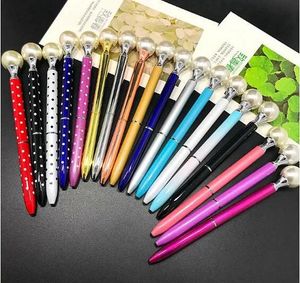 Toptan İnci Ball Pens Ballpen Moda Kız Büyük İnci Beyaz Kalem Pens Okul Kırtasiye Ofis Malzemeleri ZZ