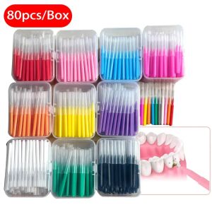 Pincel 80 pcs/caixa ITYPE PUSH PULL INTERDENTAL BURILH