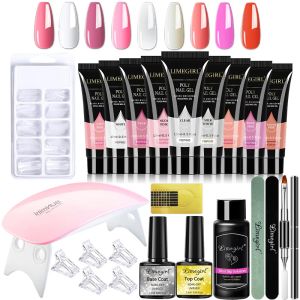 Kits 15ml Nail Gel Kit For Quick Extension Nail Art Polymer Gel Nail Tools Finger Extension Acrylic Solution Gel Polish Nail Art Kit