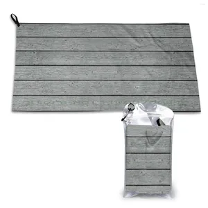 Towel Grey Wooden Paneling Quick Dry Gym Sports Bath Portable Wood Lumber Abstract Home Remodeling Soft Sweat-Absorbent Fast