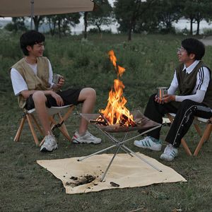 Mat Camping Fireproof Mat Outdoor Heat Insulation Flame Retardant Blanket Portable Stove Reusable Safety Cloth Pad 80x100cm