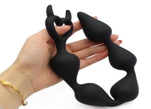 2018 NOWOŚĆ DUŻE KOLEKTY SILICONE Analne Elastyczne wtyczki tyłka Anal Sex Toys Sex Produkty Unisex Anal Balls 3635 cm Y18921051540439