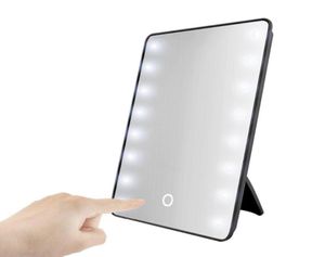 Makeup Ruimio z 816 diod LED Mirror z dotykowym przełącznikiem Dimmer Bateria działająca na tablet w łazience Travel1789185