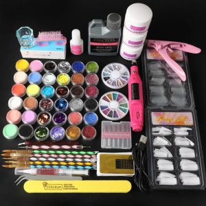 Guns Coscelia Acryl Nail Kit Nail Extension Kits mit Politur für Maniküre Nagelkunst Dekorationen Nagel Kit Professionelles Set