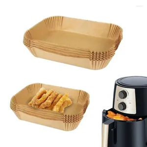 Backwerkzeuge Air Fryer Liner 150pcs Rechteckpapier Ofenölabsorbing Liner zum Kochen von Hausküchenversorgung