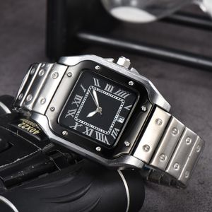 メンズ女性クォーツ腕時計AAAデザイナーブルーウォッチ高品質のタンクブティックスチールストラップデザイナーウォッチ卸売時計＃223