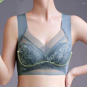 BRAS FINETOO PLUS STORLEK SEXY CROP TANK TOPS Sömlös BH Push Up Women Wireless Bralette Femme Underwear Sports Lace Lingerie