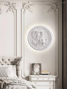 Wall Lamp French Romantic Relief Art Decor Lamps Living Room Background Corridor Aisle Stairs Study Bedroom Bedside Lights