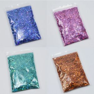 Decorations 1000g Holographic Mixed Hexagon Shape Nail Glitter Chunky Sequins 3d Laser Sparkly Flakes Slices Manicure Nail Art Decorations