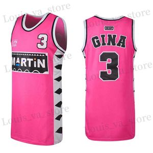 Herren-T-Shirts Basketball Trikots Martin 3 Gina Trikots Nähen Stickerei billige hochwertige Outdoor Sport Hip Hop Black 2023 Neuer Sommer T240408