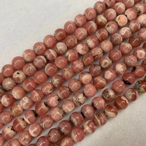 Pedras preciosas de 7mm de 7mm rosa natural argentina rodocrosita Precious gemstone contas diy para jóias produzindo 15 